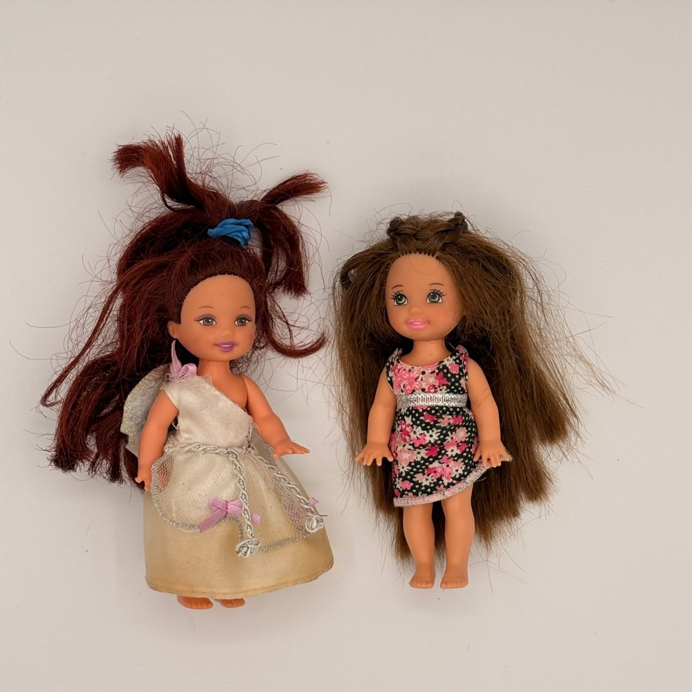 Mattel Kelly Doll Lot Kids 4in Multicolor Good Vintage 1994 Barbie Sisters